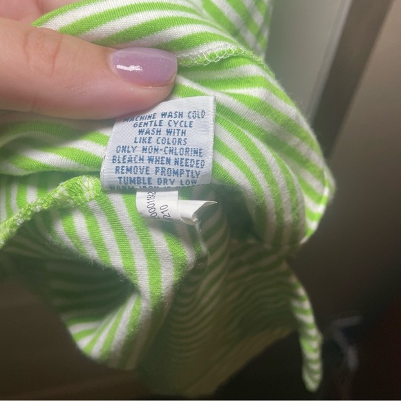 Polo Ralph Lauren Shirt Mens XXL Pima Cotton Green Striped Short Sleeve Polo - Picture 4 of 4